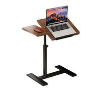 LHSJYG Table D'appoint Table de Chevet avec roulettes, lit inclinable au-Dessus du Bureau d'ordinateur Portable Roulant réglable(Walnut)