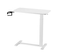 LHSJYG Table D'appoint Table de lit côté Mobile avec roulettes pivotantes, Bureau d'ordinateur Portable réglable en Hauteur et Angle for l'étude au à Domicile(Flat Plate)