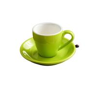 LHSJYG Tasses à Café avec Soucoupe Ensemble De Tasses À Café En Céramique 80 Ml, Tasses Et Assiettes For Le Thé De L'après-midi, Tasse À Café En Céramique(Green)