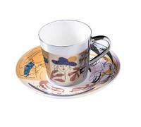 LHSJYG Tasses à Café avec Soucoupe Ensemble tasse à café et soucoupe en céramique, tasses amusantes(Color 1)
