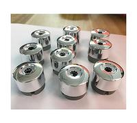 LHSJYG vis de Roue,ecrou antivol 10pcs Chrome Roue Bolt Boulon Capuchon Couvercle en Plastique ABS avec Triple Chrome Fini Utilisation adaptée pourVW Touareg 2004-2014