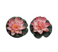 LHSJYG Water Lily Piscine 1 nénuphar Artificiel Flottant, Fleur décorative for Bassin, 10 cm, Accessoires for la Maison(Light Pink)