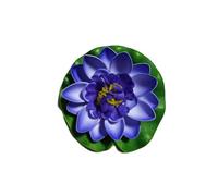 LHSJYG Water Lily Piscine Fleur de Lotus Artificielle Flottante 10/17/28 cm, Micro Paysage for étang, Jardin, Piscine, décoration(Blue 10cm)