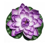LHSJYG Water Lily Piscine Fleur de Lotus Artificielle Flottante 10/17/28 cm, nénuphar réaliste, Micro Paysage for décoration de Jardin et d'étang(Purple 17cm)