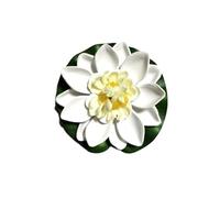 LHSJYG Water Lily Piscine Fleur de Lotus Artificielle Flottante 10/17/28 cm, nénuphar réaliste, Micro Paysage for décoration de Jardin et d'étang(White 10cm)