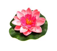 LHSJYG Water Lily Piscine Fleur de Lotus Artificielle Flottante 10/18 cm, nénuphar réaliste, Micro Paysage for Mariage, étang, Jardin, Maison, Fausse Plante de Lotus(F-10cm)
