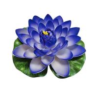LHSJYG Water Lily Piscine Fleur de Lotus Artificielle Flottante 10/18 cm, nénuphar réaliste, Micro Paysage for Mariage, étang, Jardin, Maison, Fausse Plante de Lotus(M-18cm)