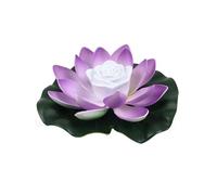 LHSJYG Water Lily Piscine Fleur de Lotus Artificielle, Lampe Florale Flottante for Piscine, Jardin, étang, Plante Artificielle réaliste for Aquarium(Blue 28cm)
