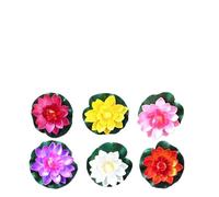 LHSJYG Water Lily Piscine Nénuphar Artificiel, 5 pièces, Fleur de Lotus Artificielle Flottante, décoration for Piscine et étang(Mixcolored)