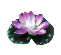 LHSJYG Water Lily Piscine Simulation Lumineuse de Lotus, décoration de Jardin, Fleur de Lotus Flottante, Lampe Florale, Lotus Flottant, nénuphar, Fausse Plante(Blue)