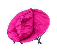 LHTCCSHL Housse de Chaise de Soucoupe Épaisse, Housse de Chaise Ronde Rembourrée, Housse de Chaise Pliante Matelassée de Jardin pour Camping Décoration Intérieure et Extérieure (Color : Rose)