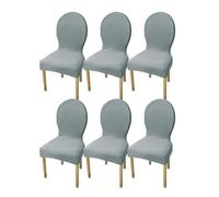 LHTCCSHL Housse de Chaise Extensible Lot de 6 Couverture Protecteur de Chaise Salle à Manger Moderne pour Restaurant Cuisine Decoration (Color : Light Gray, Size : 6PCS)