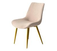LHTCCSHL Housse de Chaise Scandinave, Housse de Chaise Salle a Manger Coquille Housse de Siège de Table à Manger Incurvée Amovible Couverture de Chaise pour Hôtel (Color : Khaki)