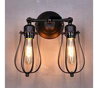 LHTCZZB Applique Murale Bronze Industrielle réglable Surface de l'huile E27 (Tête Simple/Double tête) Style d'extérieur, Edison Mini, Style Ancien À L'INTÉRIEUR Cabanon Garage (Pas d'ampoule) Prise