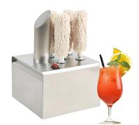 LHUITUI 1200W Machine À Polir Les Verres À Vin, Polisseuse À Verres À Vin en Acier Inoxydable, Machine À Polir Le Verre Industrielle, Nettoyage sans Rayures, 300/330/660 Tasses/Heure 5头