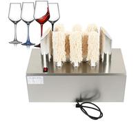 LHUITUI Machine À Polir Le Verre Électrique, Polisseuse À Verres À Vin Industrielle, Polisseuse À Verres À Vin en Acier Inoxydable, 300/330/660 Tasses/Heure, Séchage À L'Air 60°C, pour Bars, Cafés 8头