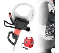 LHUITUI Scie À Anneau pour Béton, Scie À Tronçonner Professionnelle Humide Et Sec, Découpeuse De Béton, Moteur en Cuivre Pur, 3300 TR/Min, Refroidissement par Circulation 机器+410锯片+520锯片