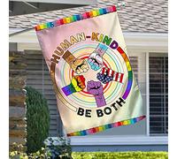 L'Humanité Soit À La Fois Jardin Signe Durable Drapeaux De Vacances Coupe-Vent Et Étancheune Drapeaux De Pirate Décoration Pour Porche Maison Patio M