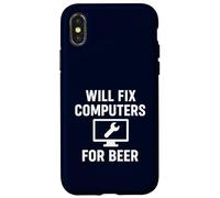 L'humour Informatique réparera Les Ordinateurs pour la bière drôle Coque pour iPhone X/XS