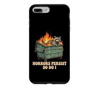 L'humour Raton Laveur dans la Benne à ordures de feu survit aux Moments Difficiles Coque pour iPhone 7 Plus/8 Plus