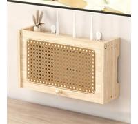 LHXLSH Boîte De Rangement pour Routeur WiFi sans Fil, Étagère De Rangement Routeur sans, Décoration Étagères Flottantes, Et Les Câbles Internet, Les Appareils(Yellow,40cm/15.7in)