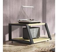 LHXLSH Meuble Audio Visuel 4 Niveaux, Meuble TV Flottant, Étagères HiFi À 4 Niveaux avec Roues Et Étagère Réglable, Meuble TV Flottant, Armoire AV Moderne(White,46cm/18.1in)