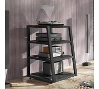 LHXLSH Meuble Audio Visuel 4 Niveaux, Meuble TV Flottant, Étagères HiFi À 4 Niveaux avec Roues Et Étagère Réglable, Meuble TV Flottant, Armoire AV Moderne(Beige,84cm/33in)