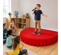 LHXLSH Scène Portable Semi, pour Enfants, Banc de Plate-Forme Portable | Podium Plateforme ScéNique Semi-Circulaire Portable, pour parler et chanter en public