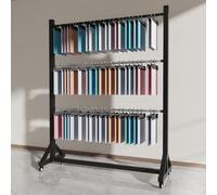 LHXLSH Support De Rangement pour Rouleaux De Tissu 3 Niveaux, Cadre en Acier, Présentoir pour Échantillons De Tissu, pour Vêtements Et Écharpes(145cm/57in)