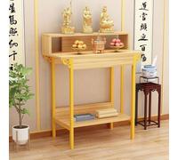 LHXLSH Table D'autel pour La, Ensemble Support Et Étagère pour Autel Bouddha, Armoire De Prière Bouddhiste Chinoise, pour PrièRes Culte(Yellow,60 * 42cm/23.6 * 16.5in)