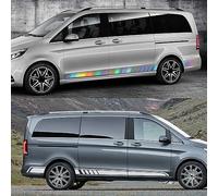 LHyfA Autocollant de carrosserie Bande Latérale de Corps de Voiture Autocollant de Décalque Voiture Style Sticker pour Mercedes Benz Vito Viano V Class w447 v260.,B-Grey