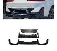 LHZPGC Kit de carrosserie pour BMW X4 G02 LCI 2022-2024,Diffuseur de lèvre de Pare-Chocs arrière,Lame d'échappement,ABS