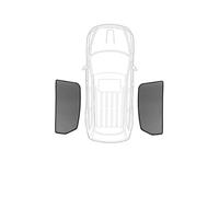 LHZPGC Pare-Soleil en Maille pour Voiture, Pare-Soleil pour VW Golf Sportsvan 2014-2020, visière de Rideau pour vitres latérales arrière, Noir/magnétique/Anti-UV,2PCS Rear