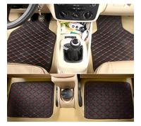 LHZPGC Tapis de Sol de Voiture pour Audi Q3 8U 2012-2017, revêtements de Sol, Tapis de Protection des Pieds, Cuir PU/imperméable, 4 pièces,C-Red Black