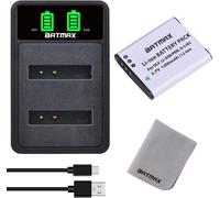 LI-50B Batterie et Chargeur avec USB Port pour LI-90B LI-50B LI-70B BK1 D-LI92,Olympus Tough TG-1 iHS TG-2 iHS TG-3 TG-4 SH50 iHS SH60 XZ-2 iHS Stylus Tough 6020 8000 8010 6000 6020