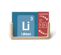 Li Checal Element Science Calendrier de bureau 2022 au lithium 12 mois