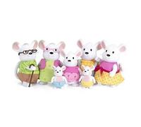 Li l Woodzeez 6491Z Famille de Souris Nibblekin avec Grands-Parents - Ensemble de 7 pi ces avec Figurines Miniatures - Jouets et Accessoires pour Enfants partir de 3 Ans