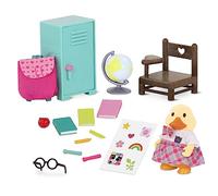 Li’l Woodzeez - Ensemble Scolaire - Canard avec casier et Globe
