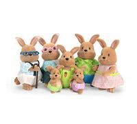 Li’l Woodzeez - Famille de Lapins Cottonball, 7 Figurines articulées