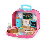 Li'l Woodzeez - Valise de Voyage Jeu de Classe - Valise de Voyage Jeu de Classe - Ensemble Portable de 16 pièces - Convient aux Figurines et poupées animales - 3 Ans et +