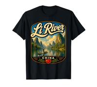 Li River China Guilin Karst Montagnes Voyage T-Shirt