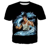 Li Xiaolong Dragon T-Shirt Kung Fu Homme Art Martial Art 3D Imprimé T-Shirts Manches Courtes Crew Neck Summer Casual Tee Shirts Summer Tops