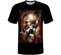 Li Xiaolong Dragon T-Shirt pour Hommes Kung Fu Art Martial 3D Imprimé Crew Neck T-Shirt Graphic Sport Tops Tees