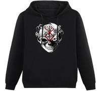 LI XIAOYA Berserk Skull Anime Guts Manga Japan Band of The Hawk Hoody Basic Hoodies Pullover Long Sleeve Sweatshirts Black S