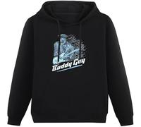 LI XIAOYA Buddy Guy Damn Right Ive Got The Blues Hoody Unisex Ptinted Hoodies Long Sleeve Men's Hooded with Pocket Black M