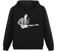 LI XIAOYA Charles Hardin Holley - Buddy Holly Hoodies Long Sleeve Pullover Loose Hoody Sweatershirt Black L