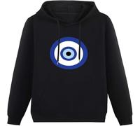 LI XIAOYA Cotton Hoodies Men Evil Eye Long Sleeve Sweatshirts Black XL
