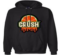 LI XIAOYA Crush Orange Funny Hoodies Long Sleeve Pullover Loose Hoody Mens Sweatershirt Black 3XL