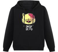 LI XIAOYA Drop Dead Hoody Unisex Ptinted Hoodies Long Sleeve Men's Hooded with Pocket Black L