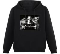 LI XIAOYA Fever Ray Logo Mens Hoody Men Rock Band Hoodie Shirt Hoody Unisex Ptinted Hoodies Long Sleeve Men's Hooded with Pocket Black L